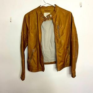 ZARA Leather brown jacket